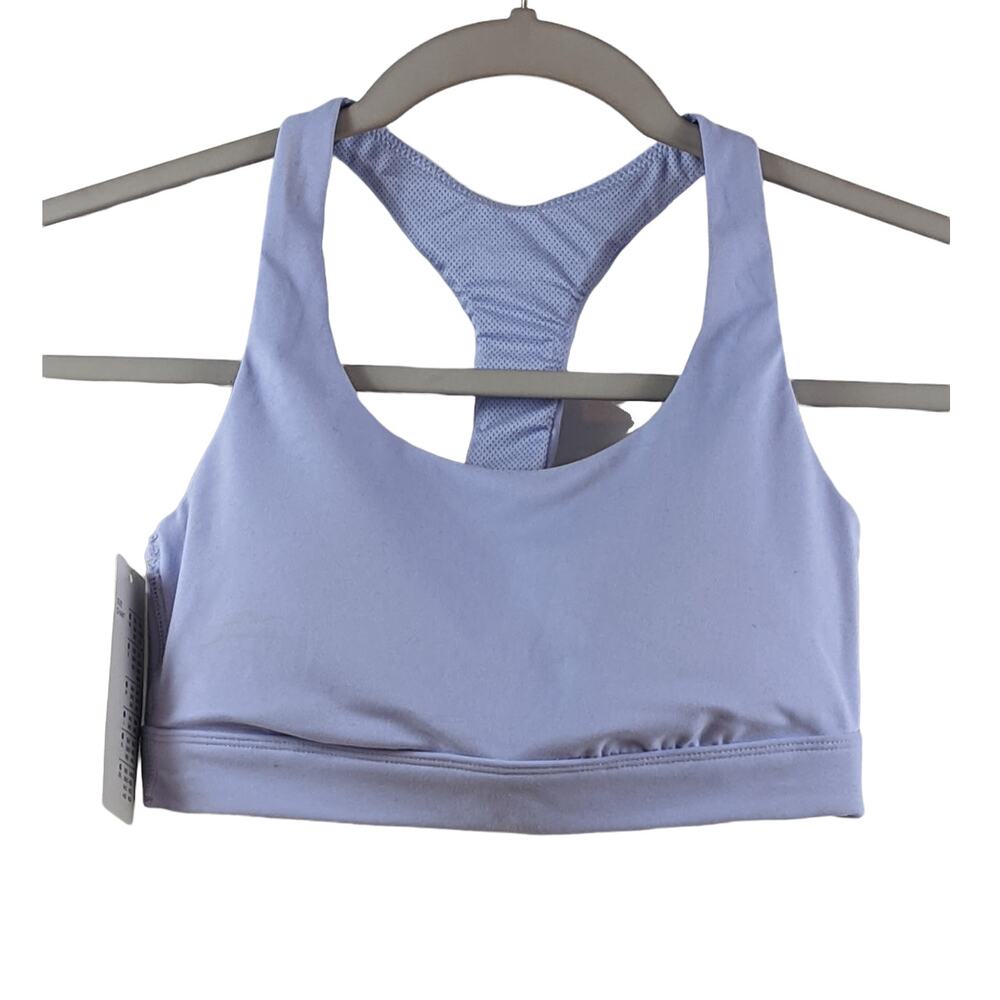 All in Motion Sports Bra Medium Support TBack Purple XS Stretch‎ Workout Top Pad
